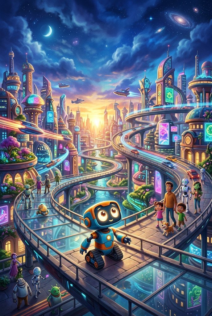 Animated family film poster